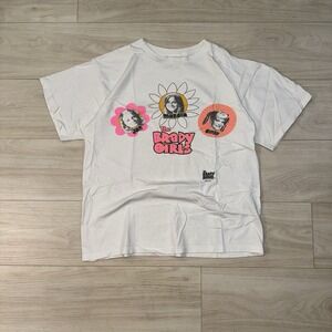 Vintage 90s The Brady Bunch T Shirt Size Large White Brady Girls Distressed